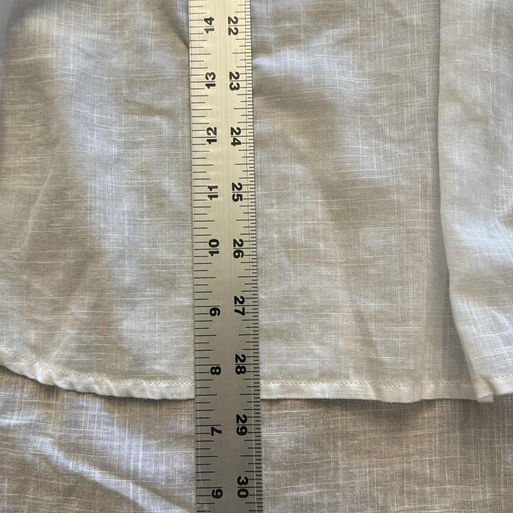 J Crew Woman’s White Pullover Tassel Neckline Linen/CottonTunic - Picture 8 of 10